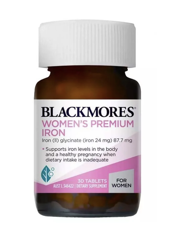Viên uống hỗ trợ bổ sung sắt cho bà bầu Blackmores Women's Premium Iron của Úc 30 viên