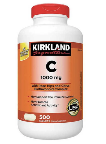 Combo Vitamin C Kirkland 500mg- Vitamin C Kirkland 1000mg 500 Viên Chính Hãng Mỹ