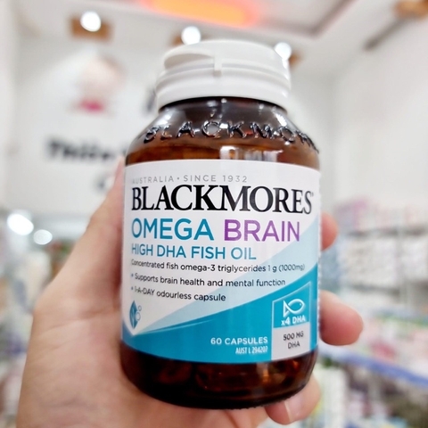 Dầu cá bổ não Omega Brain Blackmores hàm lượng DHA cao gấp 4 lần 60 Viên Chính Hãng Úc