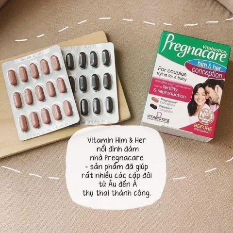 Tăng thụ thai Him and Her Pregnacare max Anh- tăng khả năng thụ thai cho nam và nữ