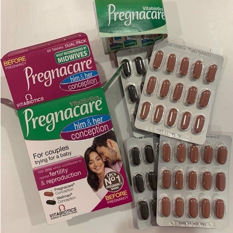 Tăng thụ thai Him and Her Pregnacare max Anh- tăng khả năng thụ thai cho nam và nữ