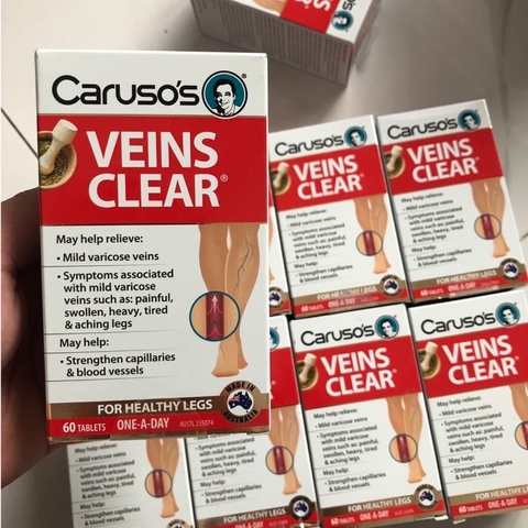 Viên uống hỗ trợ cải thiện giãn tĩnh mạch Venis clear Caruso's Úc 60 viên
