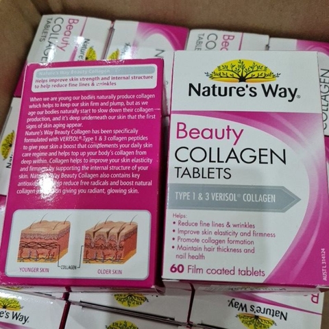 Viên uống Collagen Nature's way 60 viên- Viên uống đẹp da, trẻ hoá da, trắng da