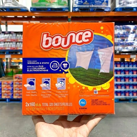 Giấy thơm quần áo Bounce Mỹ 320 tờ Nguyên Hộp - Làm thơm quần áo và loại bỏ mùi ẩm mốc