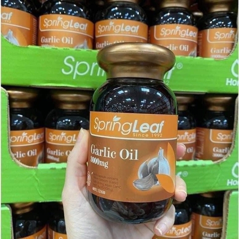 Tinh dầu tỏi Garlic oil Spring Leaf 365 viên của Úc- Tăng đề kháng, giảm cảm cúm, đầy hơi