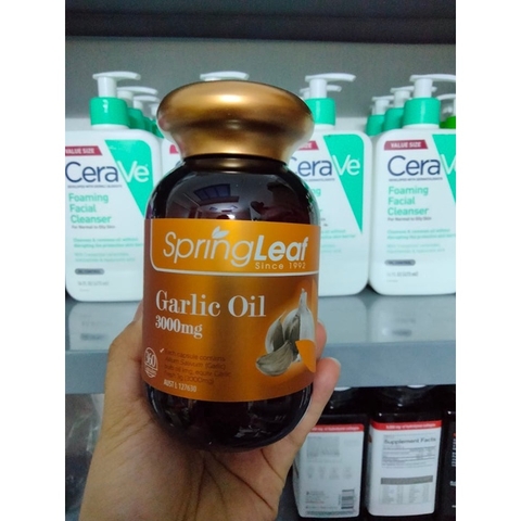 Tinh dầu tỏi Garlic oil Spring Leaf 365 viên của Úc- Tăng đề kháng, giảm cảm cúm, đầy hơi