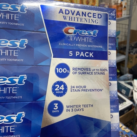 Kem đánh răng date 2026 Crest 3D White - EDS Hàng Mỹ