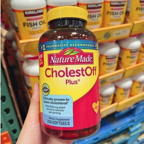 Viên uống giảm mỡ máu Cholesterol Trong Máu Nature Made CholestOff Plus 210 viên