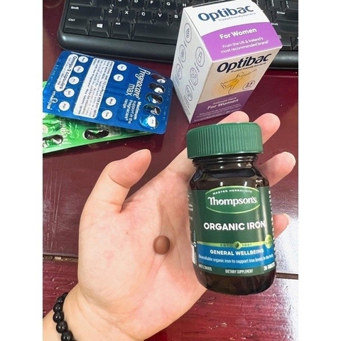 VIÊN SẮT HỮU CƠ THOMPSON'S ORGANIC 30 viên- Sắt dễ hấp thu, không táo, không nóng