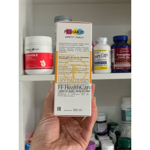Vitamin tổng hợp (125ml) cho trẻ nhỏ từ 6 tháng tuổi Pediakid 22 Vitamins & Minerals- Siro ăn ngon cho bé, tăng đề kháng