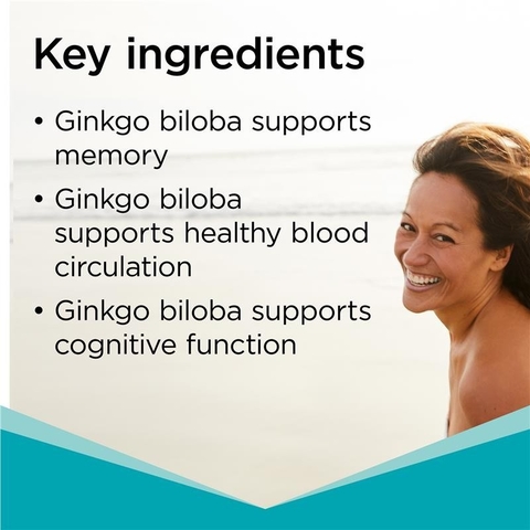 Viên uống Blackmores Ginkgo Forte- bổ não tăng cường trí nhớ giảm đau đầu giúp lưu thông máu não