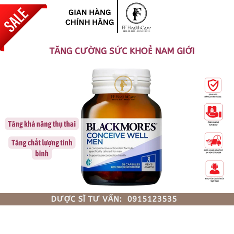 Blackmores Conceive Well Men - Viên uống hỗ trợ thụ thai nam của Úc 28 viên
