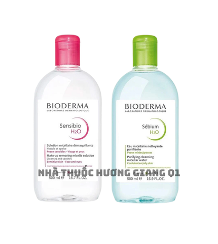 Nước Tẩy Trang Bioderma 500ml Xanh- Hồng