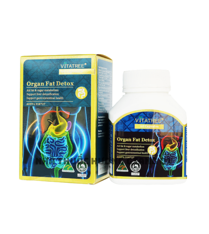 Viên uống hỗ trợ thải độc mỡ nội tạng Vitatree Organ Fat Detox của Úc 60 viên