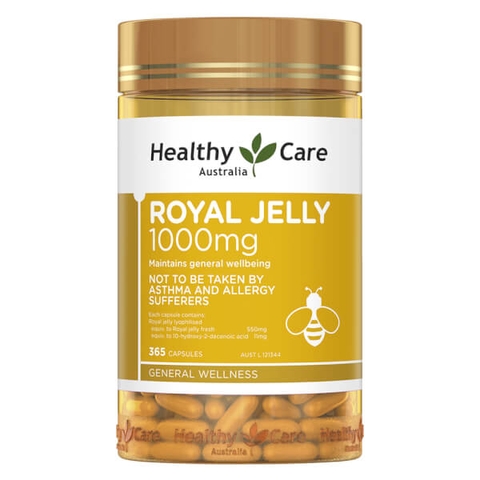 (Mẫu mới) Sữa Ong Chúa Healthy care Royal Jelly 1000mg 365 viên