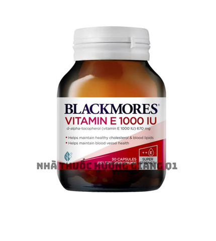 Viên uống bổ sung vitamin E tự nhiên Blackmores Vitamin E 1000IU của Úc 30 Viên