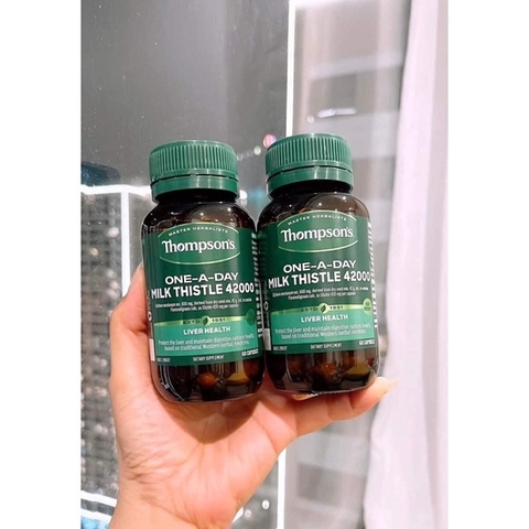Viên uống bổ gan Thompson Milk Thistle 4200- Bổ gan, giải độc gan Úc 60 Viên