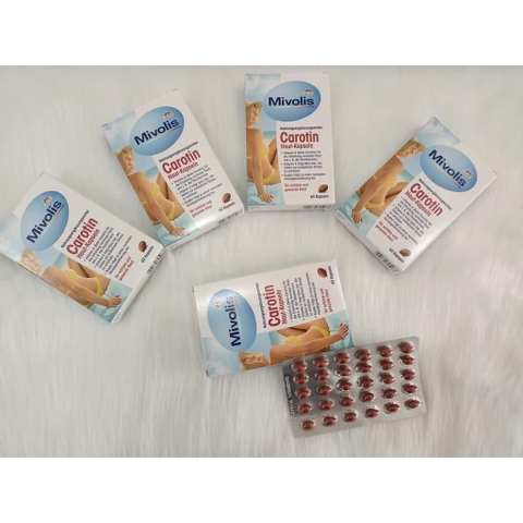 Viên uống chống nắng Mivolis Carotin 60 viên nội địa Đức