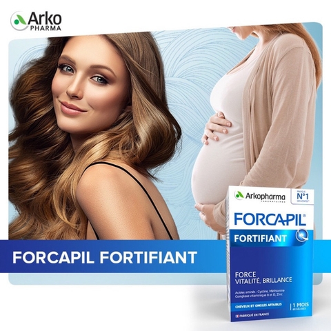 Viên uống FORCAPIL FORTIFIANT Arkopharma Giúp Mọc Tóc, Giảm Rụng Tóc