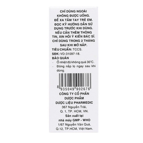 Combo 5 chai Dung dịch sát khuẩn Povidine 10% ngừa nhiễm khuẩn vết thương chai 20ml