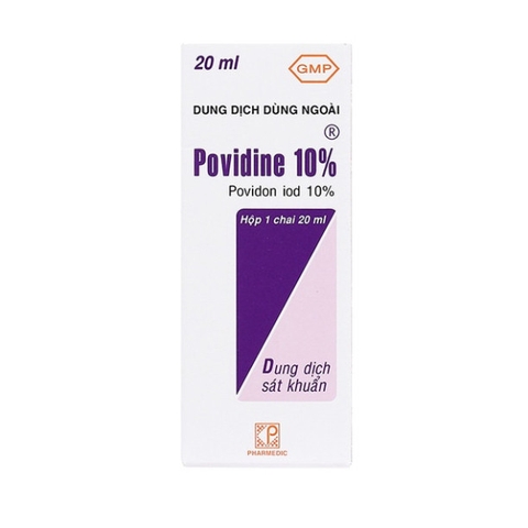 Combo 5 chai Dung dịch sát khuẩn Povidine 10% ngừa nhiễm khuẩn vết thương chai 20ml