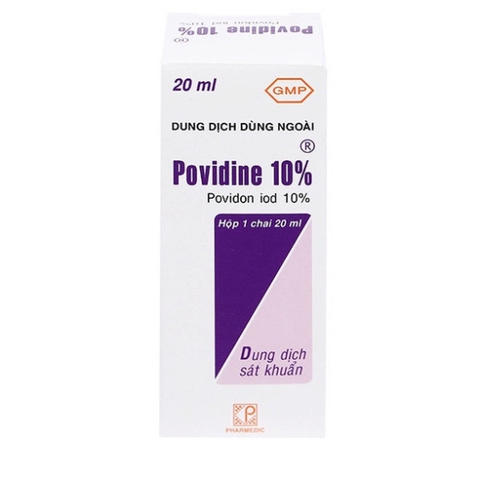 Combo 5 chai Dung dịch sát khuẩn Povidine 10% ngừa nhiễm khuẩn vết thương chai 20ml