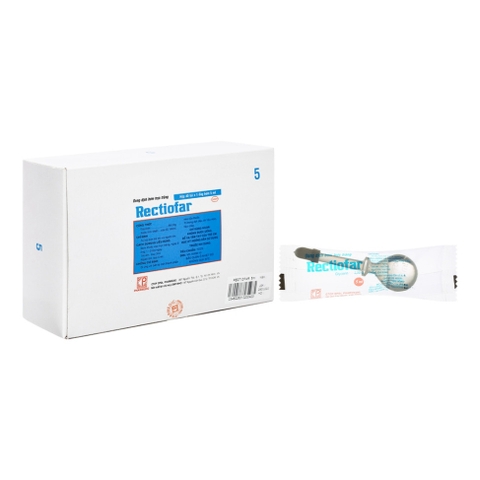 Ống bơm trực tràng giảm táo bón người lớn và trẻ em Rectiofar ống 3ml/5ml