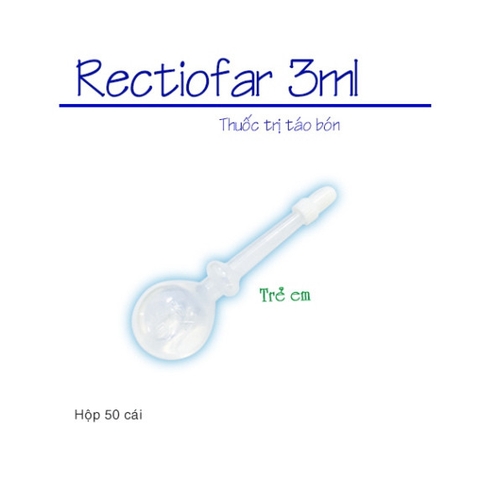Ống bơm trực tràng giảm táo bón người lớn và trẻ em Rectiofar ống 3ml/5ml