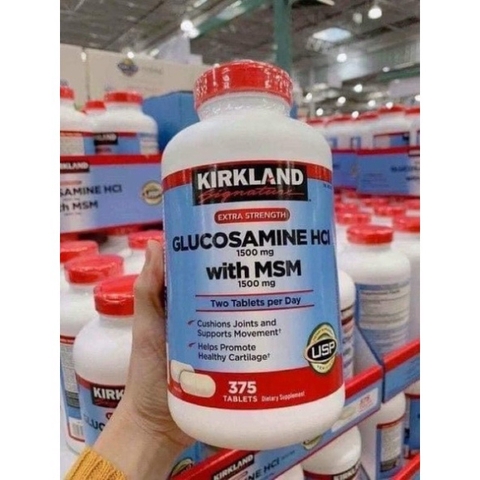 Viên Xương Khớp Glucosamine HCL 1500mg Kirkland With MSM- Glucosamine Mỹ