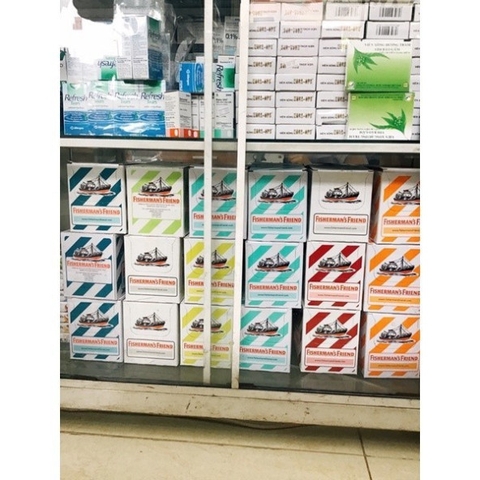 Kẹo Cay Con Tàu Giảm ho Thông họng Không Đường FISHERMAN'S FRIEND 25g nhiều mùi vị.