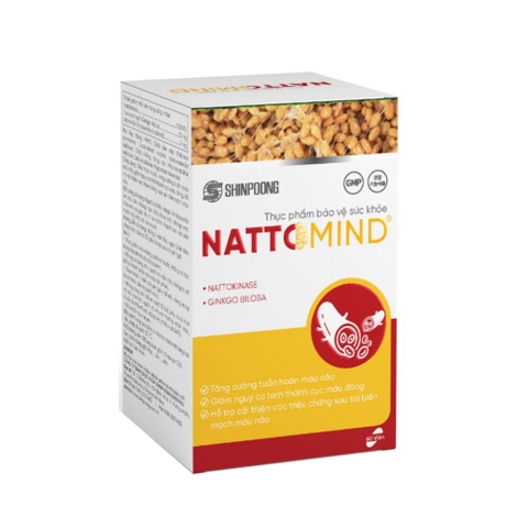 Viên bổ não Nattomind SHINPOONG - Bổ não, ngăn ngừa tai biến mạch máu não & cục máu đông 30 Viên