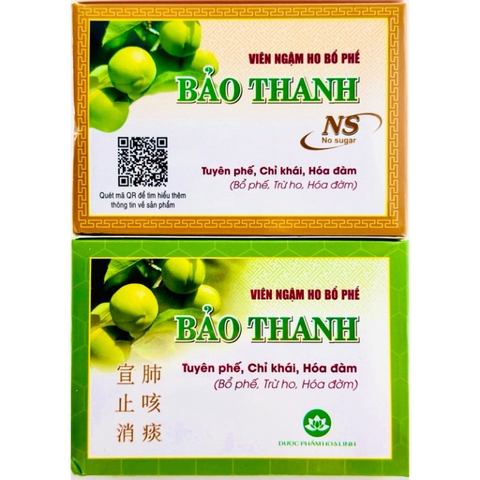 Kẹo Ngậm Bảo Thanh Có Đường/Không Đường🌿Hộp nguyên 20 bịch x 5 viên