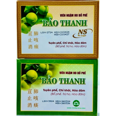 Kẹo Ngậm Bảo Thanh Có Đường/Không Đường🌿Hộp nguyên 20 bịch x 5 viên