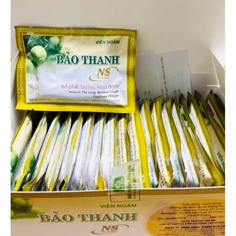 Kẹo Ngậm Bảo Thanh Có Đường/Không Đường🌿Hộp nguyên 20 bịch x 5 viên