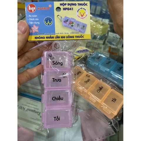 Hộp đựng thuốc - chia liều trong ngày (Màu ngẫu nhiên)