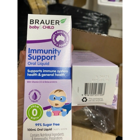 BRAUER IMMUNITY SUPPORT ÚC DÙNG CHO BÉ TỪ SƠ SINH