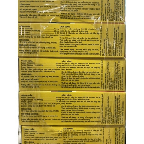 Viên sủi tiêu hoá Gold Pepzine new - Giảm đầy hơi, khó tiêu Hộp 25 viên