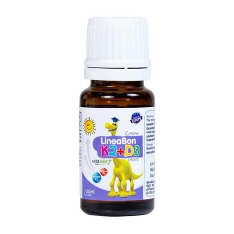 LineaBon Vitamin D3 K2 10ml - Hỗ trợ hấp thu Canxi, tăng chiều cao, chống cói xương.
