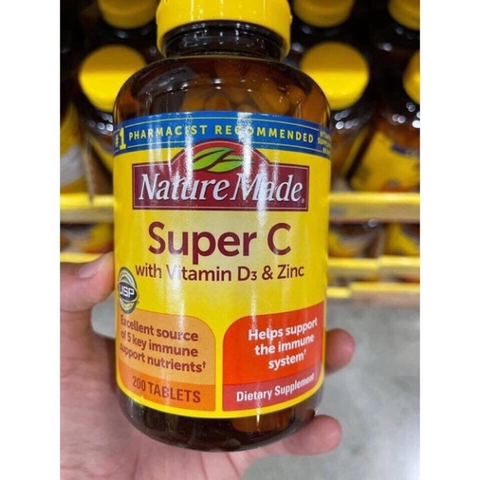 VIÊN UỐNG TĂNG CƯỜNG ĐỀ KHÁNG SUPERC [NATURE MADE] 200V