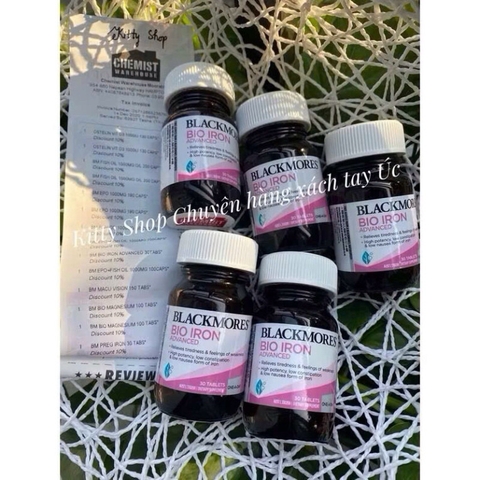 Viên uống bổ sung sắt Blackmores Bio Iron lọ 30V chính hãng