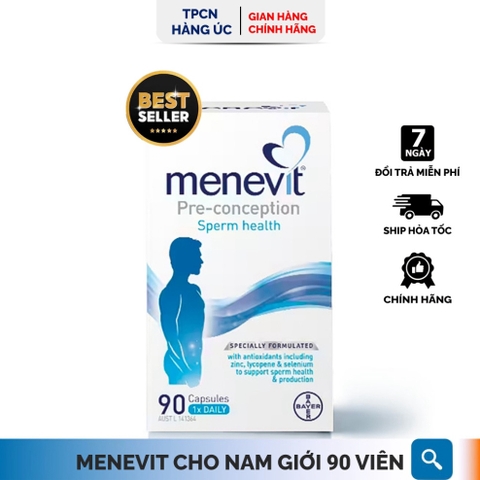 Viên uống Menevit của Úc cải thiện chất lượng tinh trùng, tăng khả năng thụ thai cho nam giới