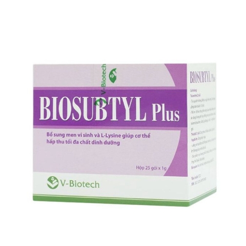 Men vi sinh Biosubtyl Plus (H/25g), Biolac Plus (L/100v) - Hỗ trợ bổ sung lợi khuần và L-Lysine.