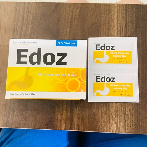 Edoz- hỗ trợ đầy hơi, chướng bụng, ăn không tiêu hộp 24 gói