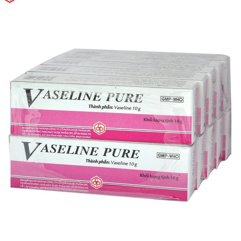 Lốc 10h Kem Vaseline Pure OPC làm mềm da chống khô môi, khô da (tuýp 10g) - Đông Anh Pharmart