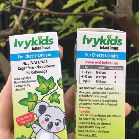Siro ho Ivy Kids Úc 20ml- làm dịu họng, giảm ho