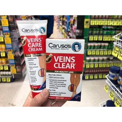 Viên uống hỗ trợ cải thiện giãn tĩnh mạch Venis clear Caruso's Úc 60 viên