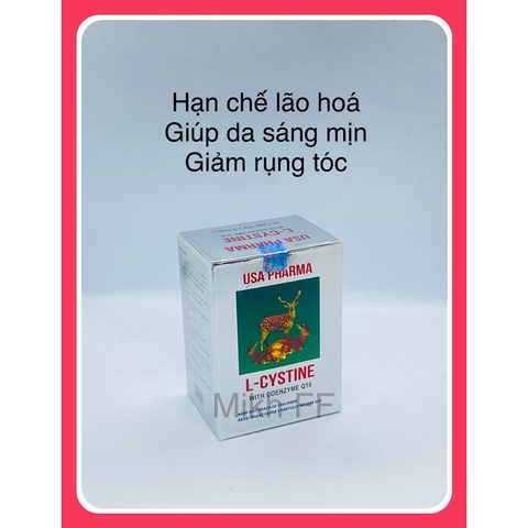[Nhập khẩu] Viên uống L-CYSTINE giảm rụng tóc, đẹp da, hạn chế lão hoá USA Pharma