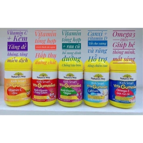 Kẹo Vitamin và Rau Củ Cho Bé Vita Gummies Multivitamin Vegies 60 Viên