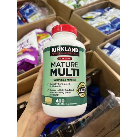 Viên uống vitamin cho người trên 50 tuổi Mature Multi Kirkland- Bổ sung vi khoáng chất tổng hợp