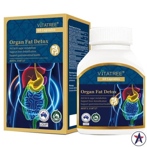 Viên Uống Thải Độc Mỡ Nội Tạng Vitatree Organ Fat Detox- Hỗ trợ thải độc, thanh lọc cơ thể